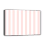 Vertical Stripes - White and Misty Rose Pink Deluxe Canvas 18  x 12  (Stretched)