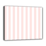 Vertical Stripes - White and Misty Rose Pink Deluxe Canvas 24  x 20  (Stretched)