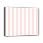 Vertical Stripes - White and Misty Rose Pink Canvas 10  x 8  (Stretched)