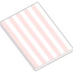 Vertical Stripes - White and Misty Rose Pink Large Memo Pads