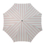 Vertical Stripes - White and Misty Rose Pink Golf Umbrella
