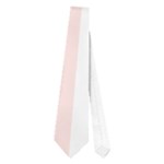 Vertical Stripes - White and Misty Rose Pink Necktie (One Side)