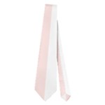 Vertical Stripes - White and Misty Rose Pink Necktie (Two Side)