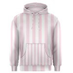 Vertical Stripes - White and Piggy Pink Men s Pullover Hoodie