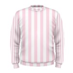 Vertical Stripes - White and Piggy Pink Men s Sweatshirt