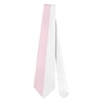 Vertical Stripes - White and Piggy Pink Necktie (One Side)