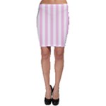 Vertical Stripes - White and Classic Rose Pink Bodycon Skirt