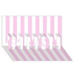 Vertical Stripes - White and Classic Rose Pink #1 MOM 3D Greeting Cards (8x4)
