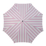 Vertical Stripes - White and Classic Rose Pink Golf Umbrella