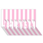 Vertical Stripes - White and Cotton Candy Pink #1 MOM 3D Greeting Cards (8x4)