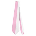 Vertical Stripes - White and Cotton Candy Pink Necktie (Two Side)