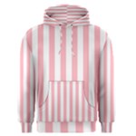 Vertical Stripes - White and Pastel Pink Men s Pullover Hoodie