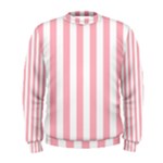 Vertical Stripes - White and Pastel Pink Men s Sweatshirt