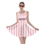 Vertical Stripes - White and Pastel Pink Skater Dress