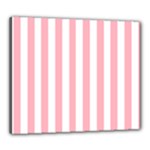 Vertical Stripes - White and Pastel Pink Canvas 24  x 20  (Stretched)