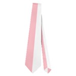 Vertical Stripes - White and Pastel Pink Necktie (Two Side)