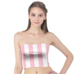 Vertical Stripes - White and Pink Tube Top