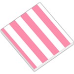 Vertical Stripes - White and Flamingo Pink Small Memo Pads