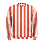 Vertical Stripes - White and Tomato Red Men s Sweatshirt