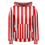 Vertical Stripes - White and Red Women s Pullover Hoodie