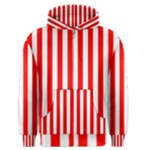 Vertical Stripes - White and Red Men s Zipper Hoodie