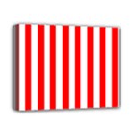 Vertical Stripes - White and Red Deluxe Canvas 14  x 11  (Stretched)
