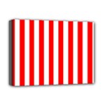Vertical Stripes - White and Red Deluxe Canvas 16  x 12  (Stretched)