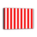Vertical Stripes - White and Red Deluxe Canvas 18  x 12  (Stretched)