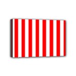 Vertical Stripes - White and Red Mini Canvas 6  x 4  (Stretched)