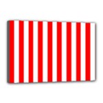 Vertical Stripes - White and Red Canvas 18  x 12  (Stretched)