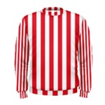 Vertical Stripes - White and Alizarin Red Men s Sweatshirt