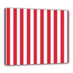 Vertical Stripes - White and Alizarin Red Canvas 24  x 20  (Stretched)