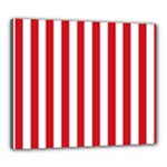 Vertical Stripes - White and Fire Engine Red Canvas 24  x 20  (Stretched)