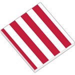 Vertical Stripes - White and Cardinal Red Small Memo Pads