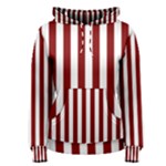 Vertical Stripes - White and Maroon Red Women s Pullover Hoodie