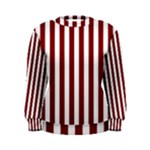 Vertical Stripes - White and Maroon Red Women s Sweatshirt