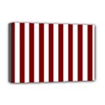 Vertical Stripes - White and Maroon Red Deluxe Canvas 18  x 12  (Stretched)