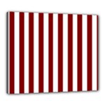Vertical Stripes - White and Maroon Red Canvas 24  x 20  (Stretched)