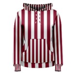 Vertical Stripes - White and Burgundy Red Women s Pullover Hoodie
