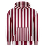 Vertical Stripes - White and Burgundy Red Men s Zipper Hoodie
