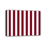 Vertical Stripes - White and Burgundy Red Mini Canvas 7  x 5  (Stretched)