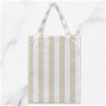 Vertical Stripes - White and Pearl Brown Classic Tote Bag