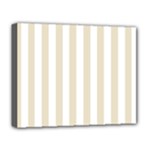Vertical Stripes - White and Pearl Brown Deluxe Canvas 20  x 16  (Stretched)