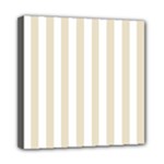 Vertical Stripes - White and Pearl Brown Mini Canvas 8  x 8  (Stretched)