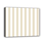 Vertical Stripes - White and Pearl Brown Canvas 10  x 8  (Stretched)
