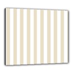 Vertical Stripes - White and Pearl Brown Canvas 24  x 20  (Stretched)