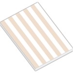 Vertical Stripes - White and Almond Brown Large Memo Pads