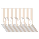Vertical Stripes - White and Almond Brown #1 DAD 3D Greeting Card (8x4)