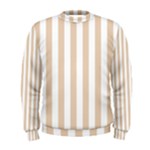 Vertical Stripes - White and Pastel Brown Men s Sweatshirt