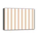 Vertical Stripes - White and Pastel Brown Deluxe Canvas 18  x 12  (Stretched)